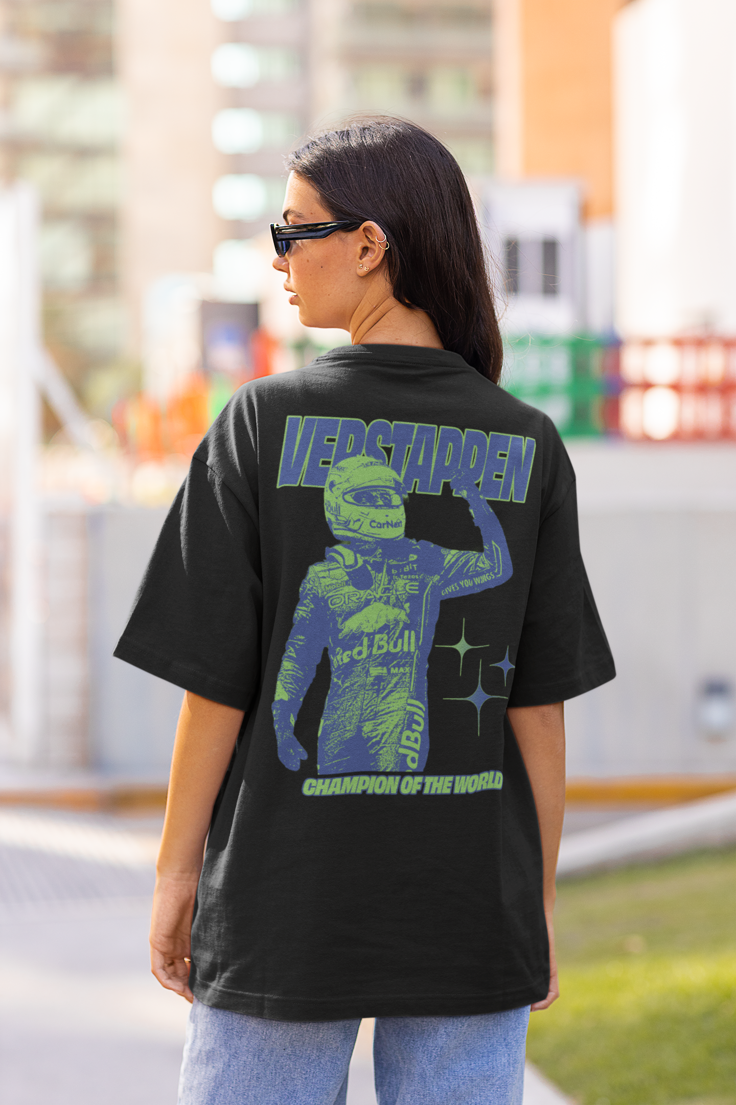 Max Verstappen 'Champion of the world' Premium oversized T-Shirt WOMEN