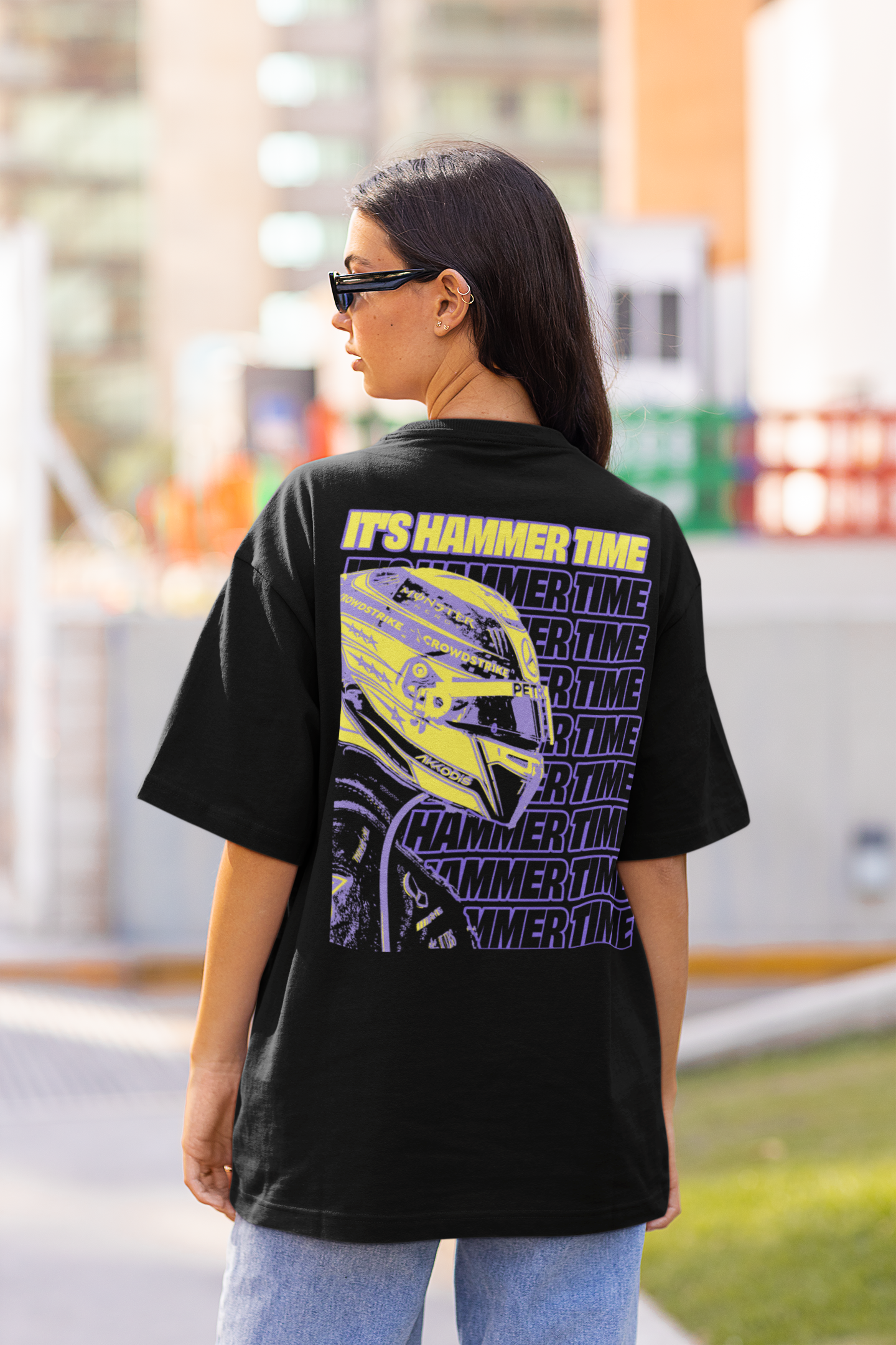 Lewis Hamilton It s Hammer Time oversized T shirt WOMEN Stint