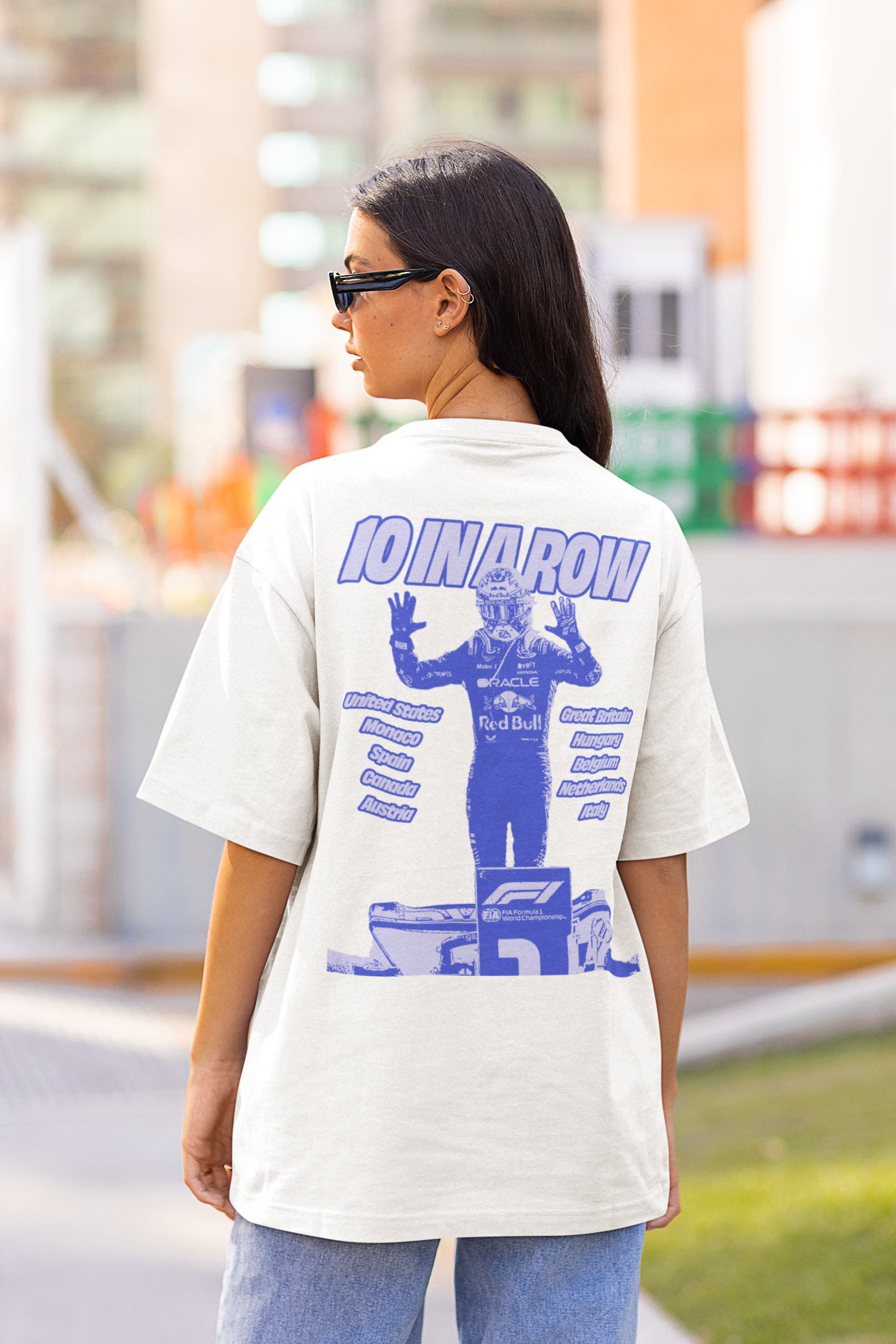 Max Verstappen '10 in a row' oversized T-Shirt WOMEN